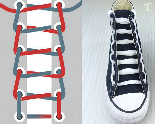 Kiểu buộc thẳng Châu Âu kết hợp giữa tính thẩm mỹ và độ chắc chắn