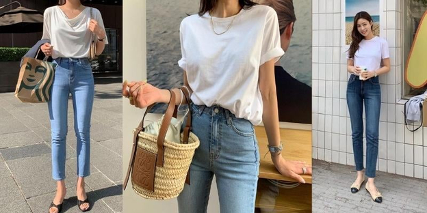 Quần skinny ôm sát giúp đôi chân thon gọn và dễ dàng phối với nhiều kiểu áo