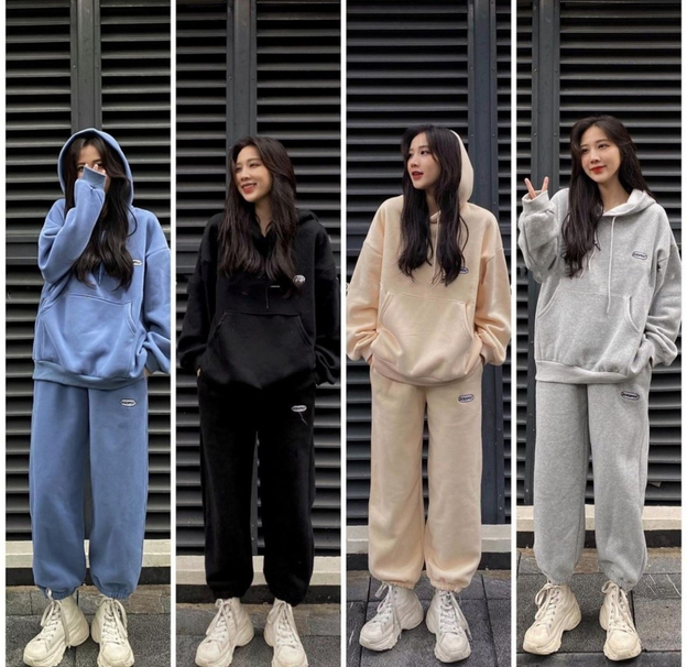 Trang phục nỉ Hoodie giúp các cô gái luôn trẻ trung và tràn đầy năng lượng