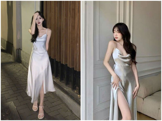 Váy lụa sang trọng giúp bạn trở nên quyến rũ trong những buổi tiệc tối